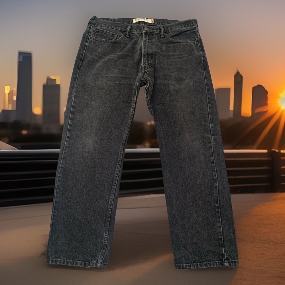 Levi's Men's Slim Straight Jeans - Washed Black